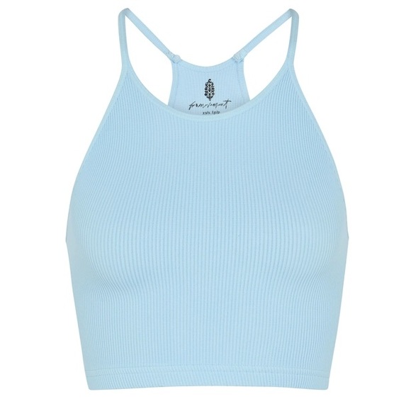 Free people movement tank top blue ribbed - Picture 1 of 4
